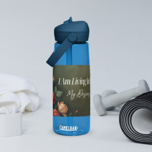 Flip straw water bottle