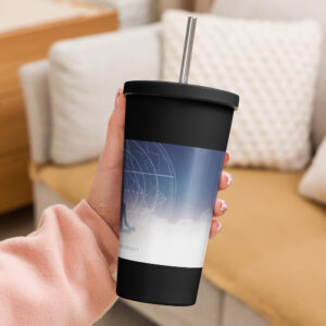 Insulated tumbler with a straw
