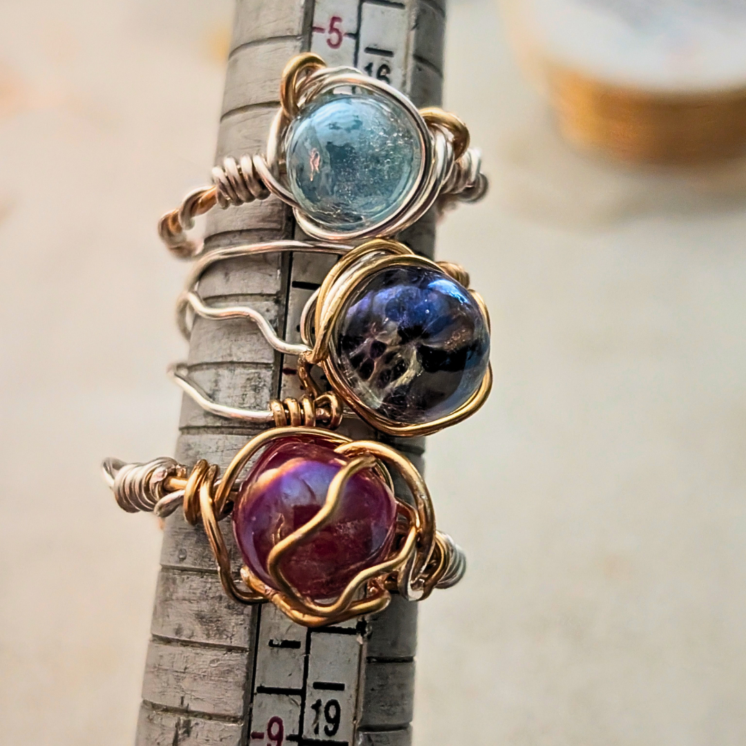 crystal ball inspired rings